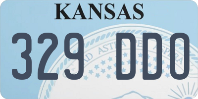 KS license plate 329DDO