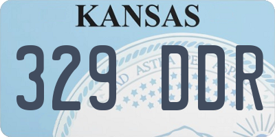 KS license plate 329DDR