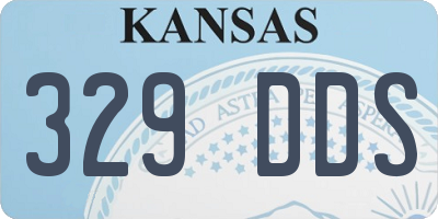 KS license plate 329DDS