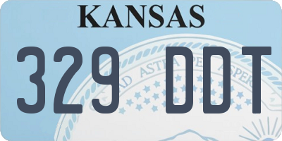 KS license plate 329DDT
