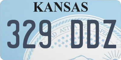 KS license plate 329DDZ