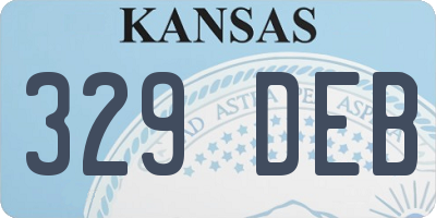 KS license plate 329DEB