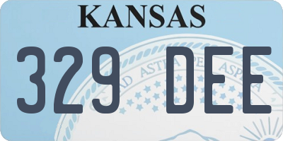 KS license plate 329DEE