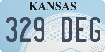 KS license plate 329DEG