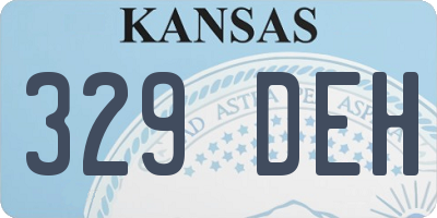 KS license plate 329DEH