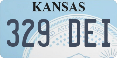 KS license plate 329DEI