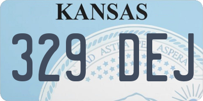 KS license plate 329DEJ