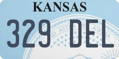 KS license plate 329DEL
