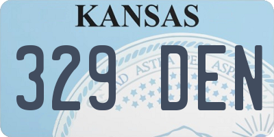 KS license plate 329DEN
