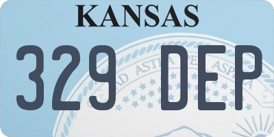 KS license plate 329DEP