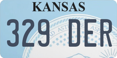 KS license plate 329DER