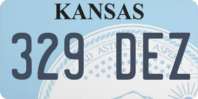 KS license plate 329DEZ