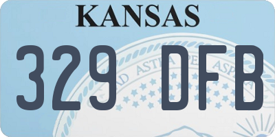 KS license plate 329DFB