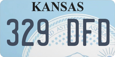 KS license plate 329DFD