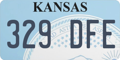 KS license plate 329DFE
