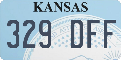 KS license plate 329DFF