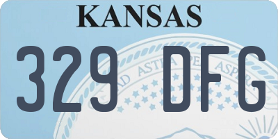 KS license plate 329DFG