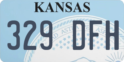 KS license plate 329DFH