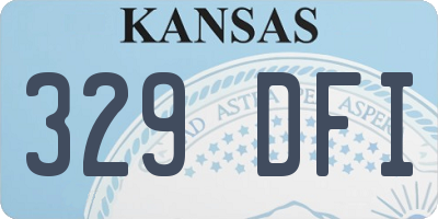 KS license plate 329DFI