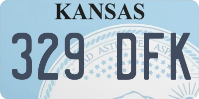 KS license plate 329DFK