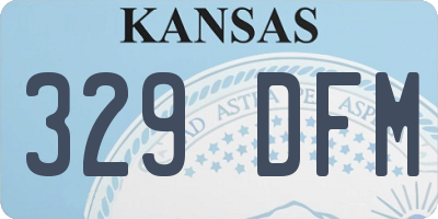 KS license plate 329DFM
