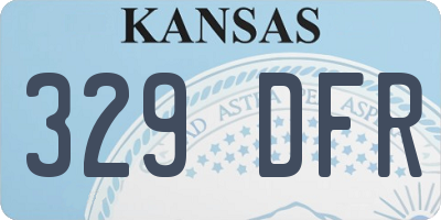 KS license plate 329DFR