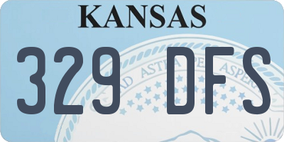 KS license plate 329DFS