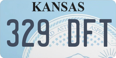 KS license plate 329DFT