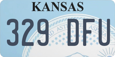 KS license plate 329DFU