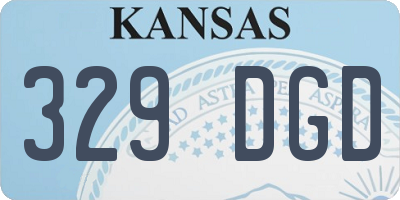 KS license plate 329DGD