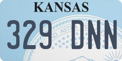 KS license plate 329DNN