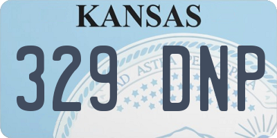 KS license plate 329DNP