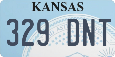 KS license plate 329DNT