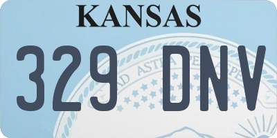 KS license plate 329DNV