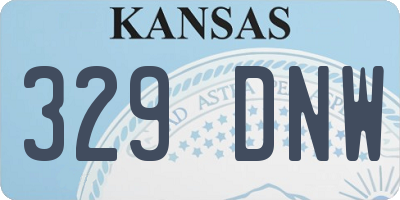 KS license plate 329DNW