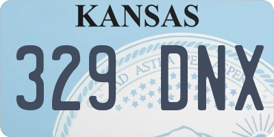 KS license plate 329DNX