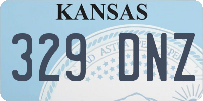 KS license plate 329DNZ