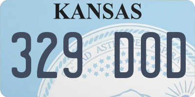 KS license plate 329DOD