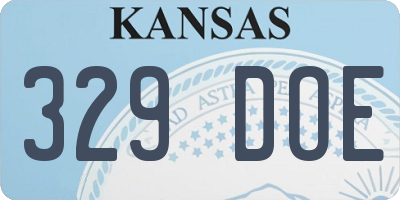 KS license plate 329DOE