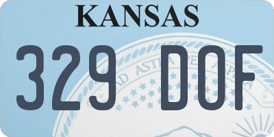 KS license plate 329DOF