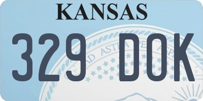 KS license plate 329DOK