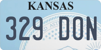 KS license plate 329DON