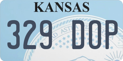 KS license plate 329DOP