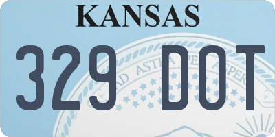 KS license plate 329DOT