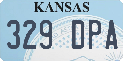 KS license plate 329DPA