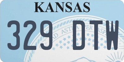 KS license plate 329DTW