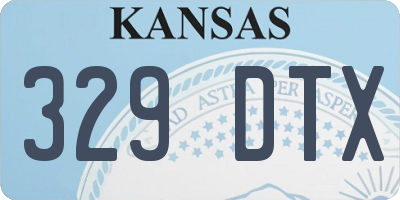 KS license plate 329DTX