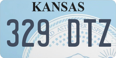 KS license plate 329DTZ