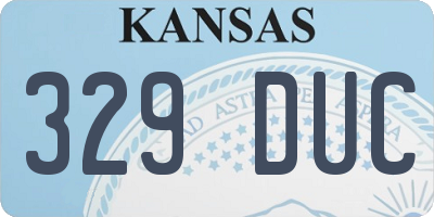 KS license plate 329DUC