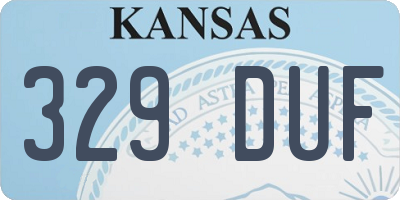 KS license plate 329DUF